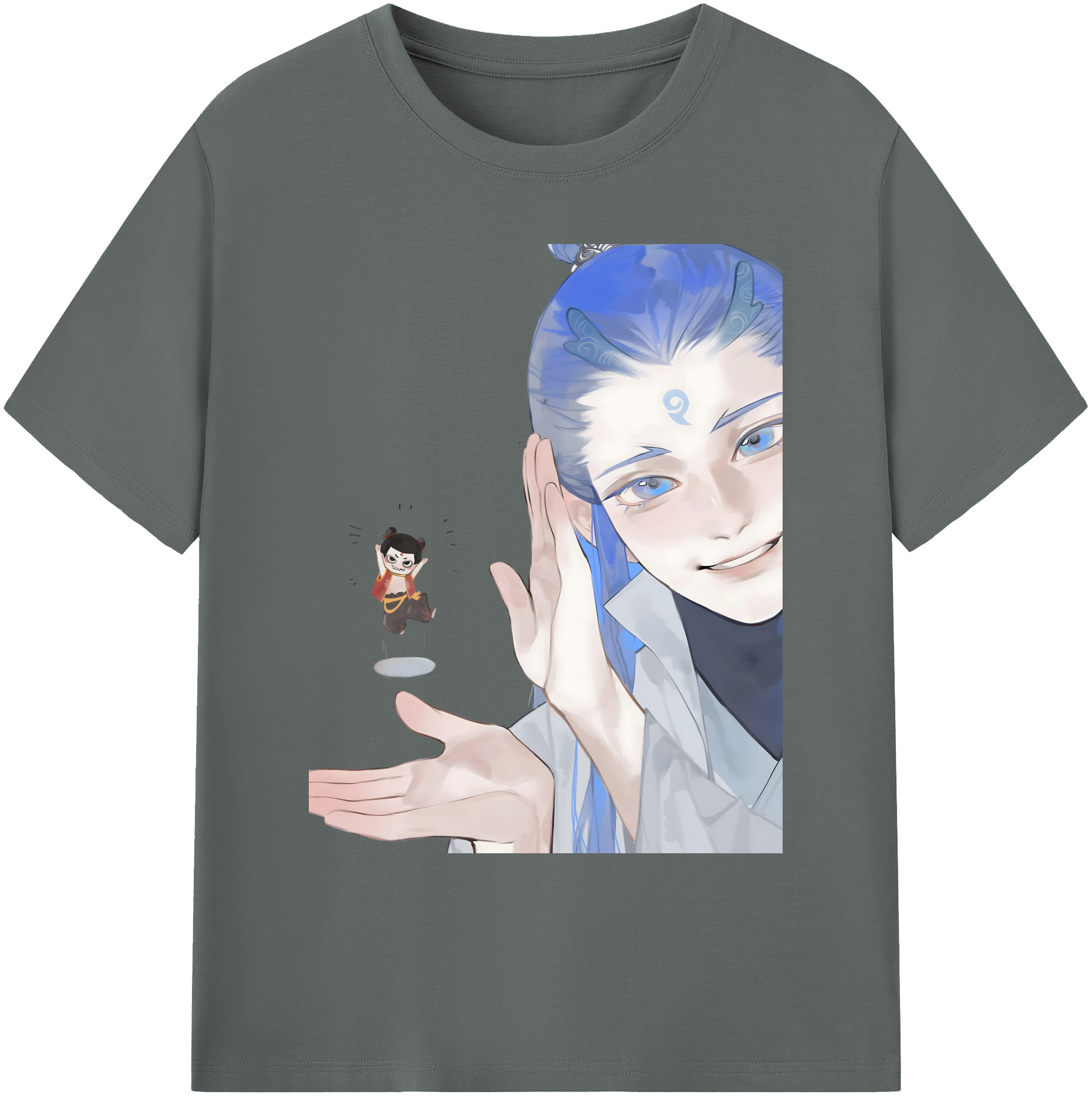 （画像用） Ne Zha 2 ナタ 魔童の大暴れ 綿100％ メンズ半袖Tシャツ｜肌触りやわらか＆通気性